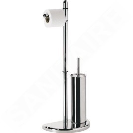 Aqualine Accessoires - Porte-rouleaux WC avec brosse de toilette, chrome HI32
