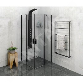 Sapho Ska - Porte-serviettes 600x1150 mm, noir mat SKA502