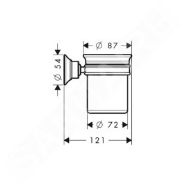 Axor Montreux - Verre pour brosse à dents, chrome 42134000
