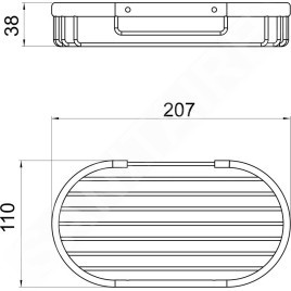 Novaservis Accessoires métalliques - Tablette en fil métallique, chromée 6008,0