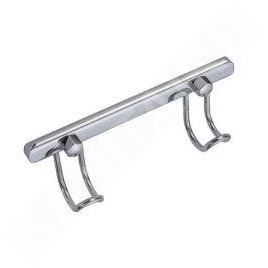 Novaservis Accessoires métalliques - Crochet double, longueur 110 mm, chromé 6056,0