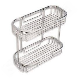 Novaservis Accessoires métalliques - Double étagère en fil de fer, chromée 6075,0