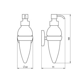 Novaservis Metalia 1 - Distributeur de savon, verre/chrome 6155,0