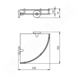 Novaservis Metalia 1 - Tablette d'angle, verre/chrome 6158,0