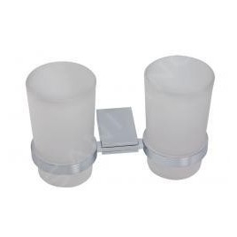 Novaservis Metalia 9 - Double porte-verre pour hygiène dentaire, chrome 0957,0