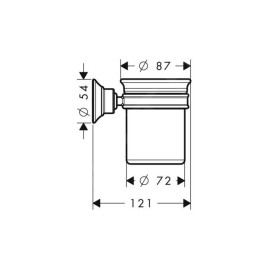 Axor Montreux - Verre pour brosse à dents, nickel brossé 42134820