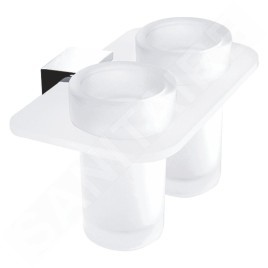 Nimco Kibo - Porte-verre double, chromé Ki X3-58DW-26