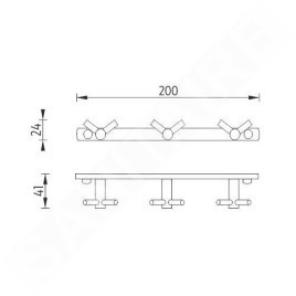 Nimco Bormo - Crochet double triple, chromé BR 11106-26