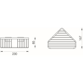 Nimco Kibo - Étagère d’angle grille, chrome Ki 14003-26