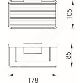 Nimco Kibo - Tablette en fil métallique, chromée Ki 14015-26