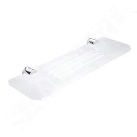 Nimco Bormo - Tablette avec trous fraisés, longueur 400 mm, plexiglas mat/chrome BR X340-26