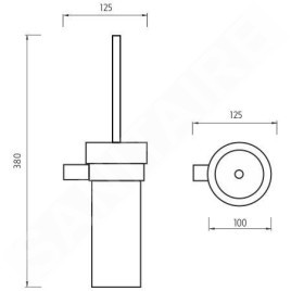 Nimco Bormo - Brosse de toilette, chromée BR 11094W-26