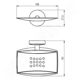 Novaservis Metalia 11 - Porte-savon, chrome 0102,0