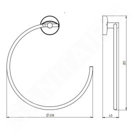 Novaservis Metalia 11 - Anneau porte-serviette, chrome 0101,0