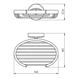 Novaservis Metalia 11 - Grille porte-savon, chrome 0148,0