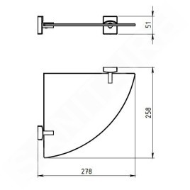 Novaservis Metalia 12 - Étagère d’angle, chrome 0235,0