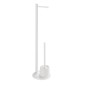 Aqualine White Line - Support avec porte-papier hygiénique et brosse hygiénique, blanc MM32