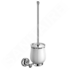 Sapho Astor - Brosse de toilette murale avec support, céramique/chrome 1325-08