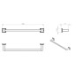 Sapho Gedy Colorado - Porte-serviettes, longueur 450 mm, chrome 692145