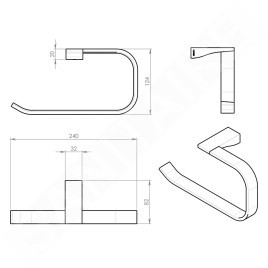 Sapho Gedy Glamour - Porte-serviettes, chrome 5770