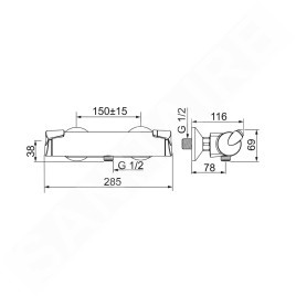 Hansa Fit - Mitigeur thermostatique de douche, chrome 65140101