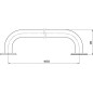 Novaservis Accessoires de salles de bain - Main courante droite 400 mm, blanche R6640,11