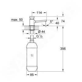 Grohe Accessoires - Doseur de savon liquide, chrome 36194000