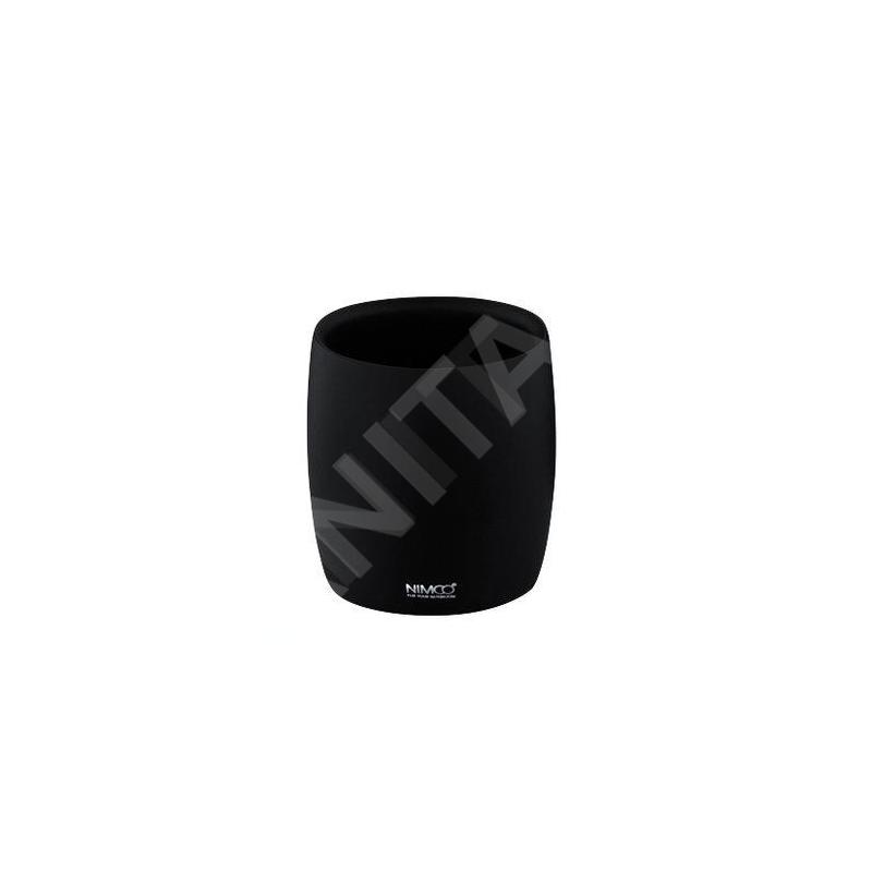 Nimco Ava - Coupelle pour brosses à dents et dentifrice, noire AV 15058-90