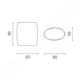 Nimco Ava - Pot à brosses à dents, blanc AV 15058-05