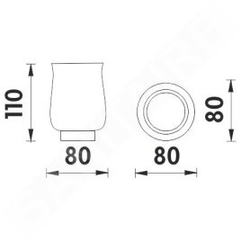 Nimco Lada - Coupelle pour brosse à dents, blanche 1058LA