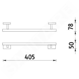 Nimco Keira - Porte-serviettes, longueur 405 mm, chromé KE 22035-26