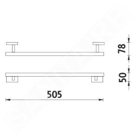 Nimco Keira - Porte-serviettes, longueur 505 mm, chromé KE 22046-26