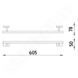 Nimco Keira - Porte-serviettes, longueur 605 mm, chrome KE 22061-26