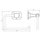 Sapho Aida - Porte-papier toilette, chrome AI017