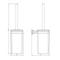 Sapho Aida - Brosse de toilette, chrome/verre satiné AI008