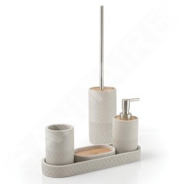 Sapho Accessoires de salle de bains Gedy - Bol Afrodite, gris et blanc 4906