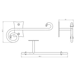 Sapho Rebecca - Porte-papier toilette, noir CC017