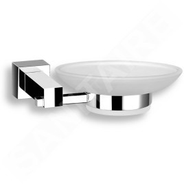 Novaservis Titania Anet - Porte-savon avec support, verre dépoli/chrome 66336,0
