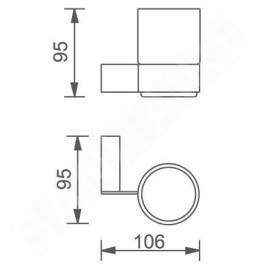 Novaservis Titania Kate - Verre avec support, verre dépoli/chrome 66506,0