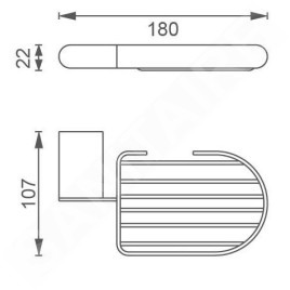 Novaservis Titania Naty - Porte-savon grille avec support, chrome 66648,0