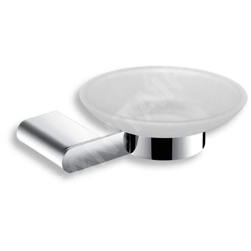 Novaservis Titania Naty - Porte-savon avec support, verre dépoli/chrome 66636,0