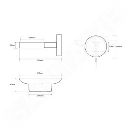 Sapho X-STEEL - Porte-savon, verre/inox XS802