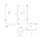 Sapho Équipement de salle de bain - Barre d’appui 810x550 mm, gauche, inox XH522