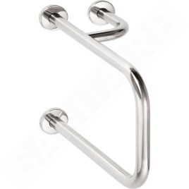 Sapho Équipement de salle de bain - Support de main courante, longueur 500 mm, droite, inox XH534