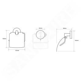 Sapho X-STEEL - Porte-rouleau toilette avec couvercle, inox XS701