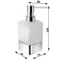 Sapho Accessoires de salle de bains Gedy - Distributeur de savon Lounge à poser, blanc/noir mat 545514