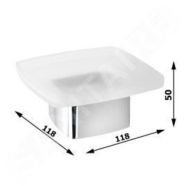 Sapho Accessoires de salle de bains Gedy - Distributeur de savon Lounge, verre dépoli/noir mat 545114