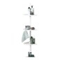 Compactor Free - Barre d'angle de douche, tablettes modulables, acier laqué / plastique, blanc RAN2765