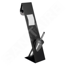 Sapho Ridder - Support Sydney, pour papier toilette et brosse de toilette, noir mat 11202410