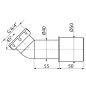 Alcadrain Accessoires - Coude pour siphons de bain, plastique A52